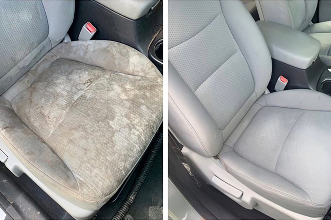 cloth car seat cleaning and stain removal